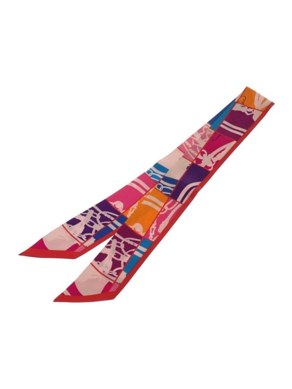 Hermes Brides de Gala En Desordre Order 13 Scarf Silk Red Rouge - Picture 3 of 12